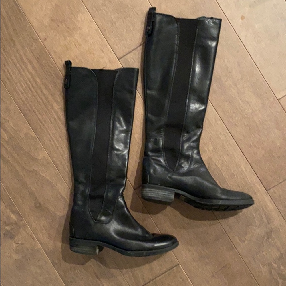 Sam Edelman Penny Black Leather Boots